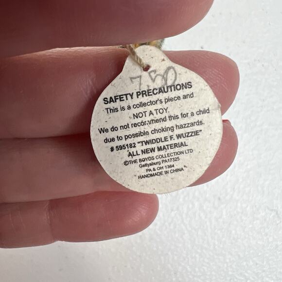 Boyds Bears Wuzzies Butterfly Bear Ornament Wuzzie Bearwear Moveable Limbs - Picture 7 of 8